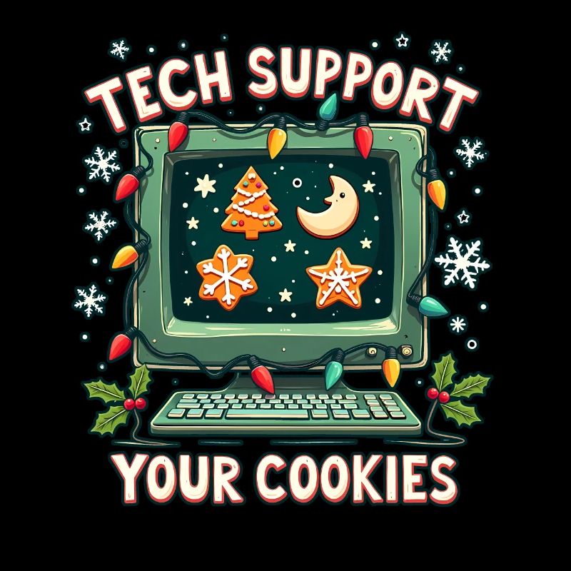 Delete Cookies Tech Support Christmas Shirt