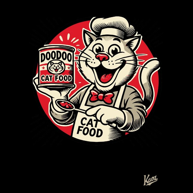 délicieuse nourriture pour chats DooDoo avec chat à cuisiner