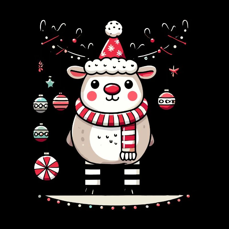 Cute Reindeer with Christmas Baubles