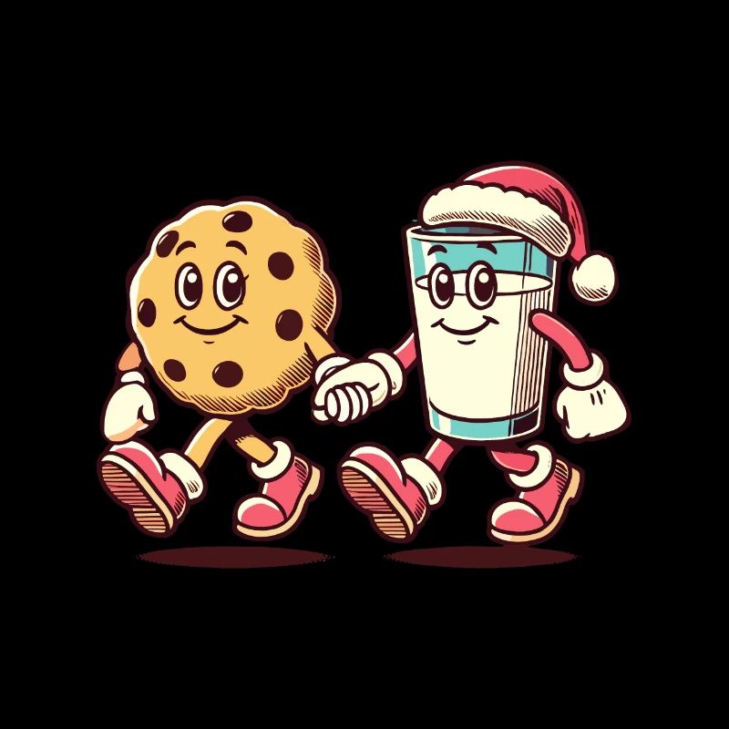 Biscuits et lait Amis de Noël