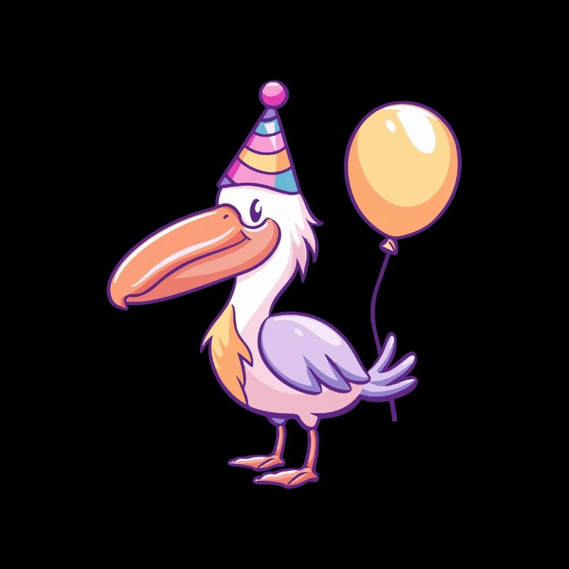 Pelikan Vogel Geburtstag Comic Niedlich