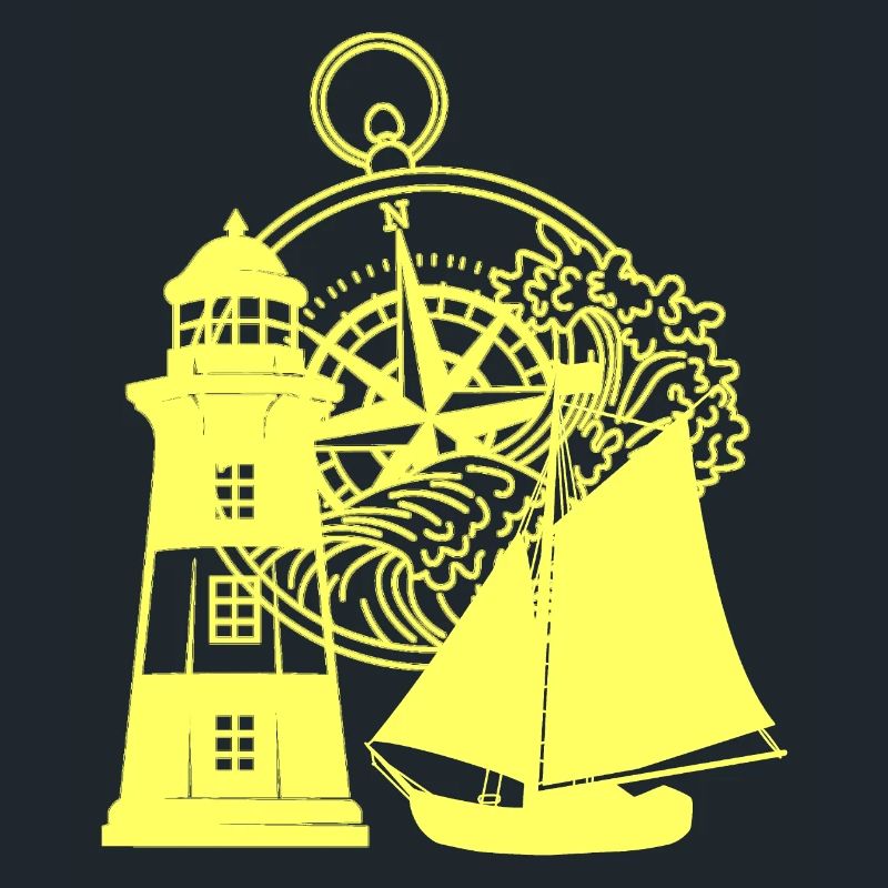 maritim Leuchtturm Kompass Segelschiff Schiff