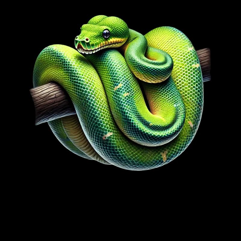 Arbre vert Python Serpents Amoureux Terrarium