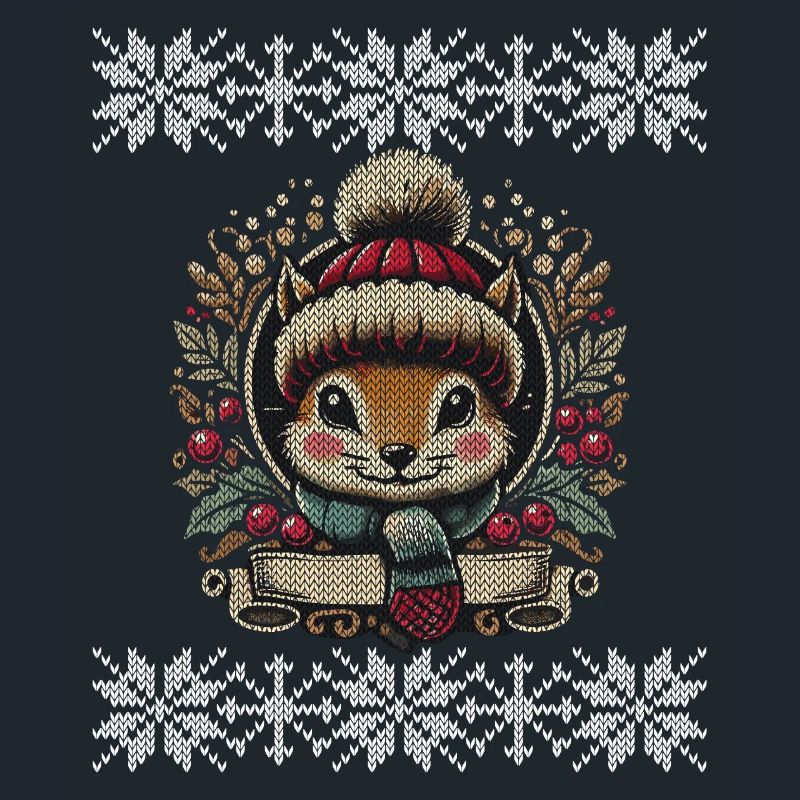 Winter Squirrel Illustration