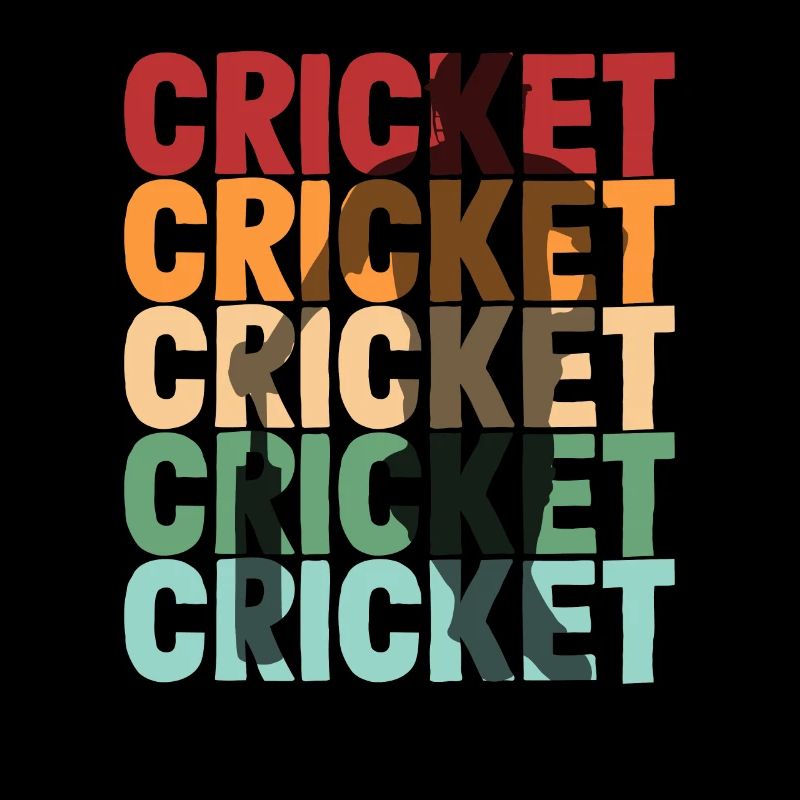 Cricket Spieler Retro Design