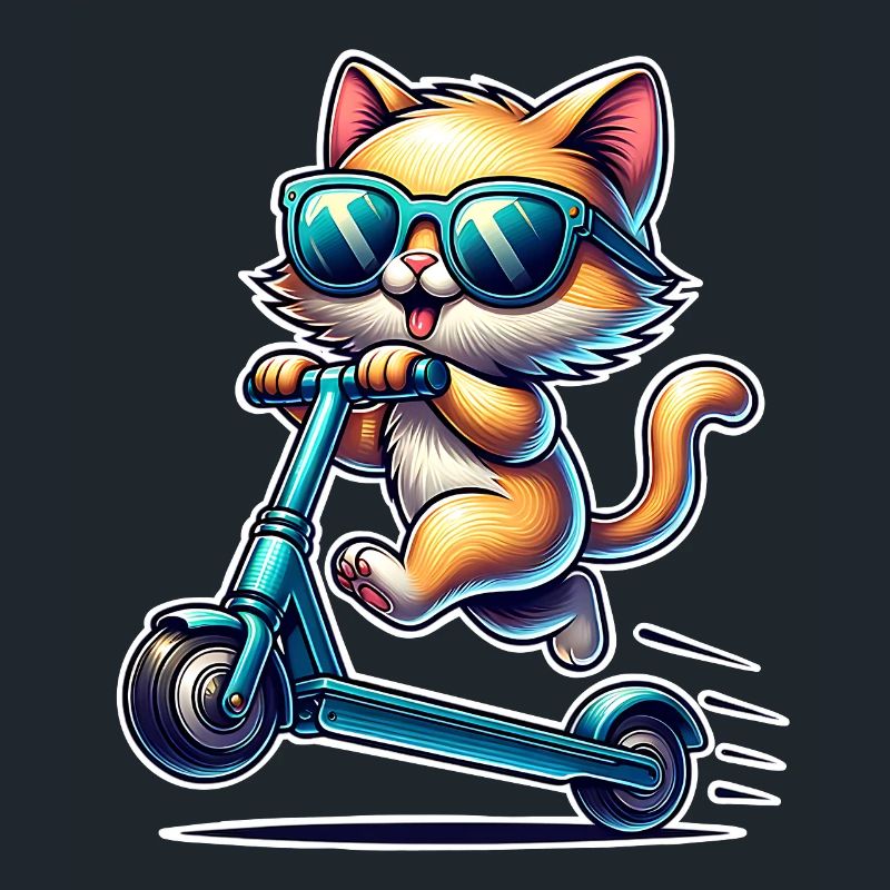 E-Scooter E-Roller Katze Scooter