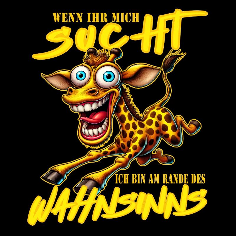 Crazy Giraffe am Rande des Wahnsinns Comic Stil