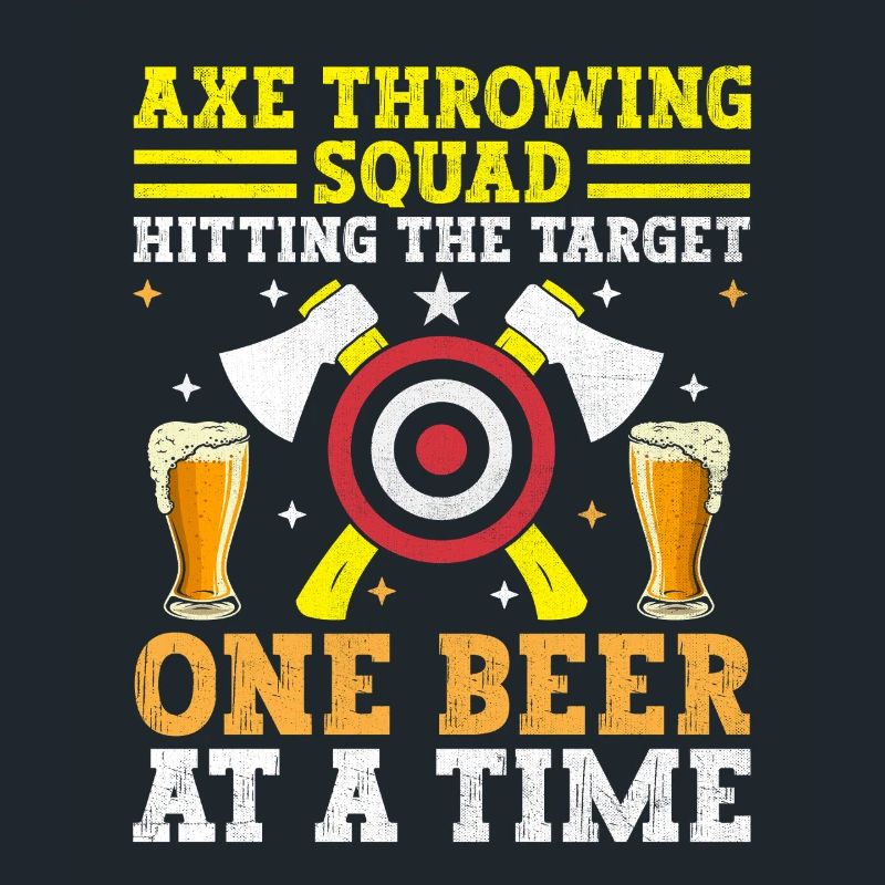 Axtwerfertrupp trifft das Ziel Ein Bier Bei