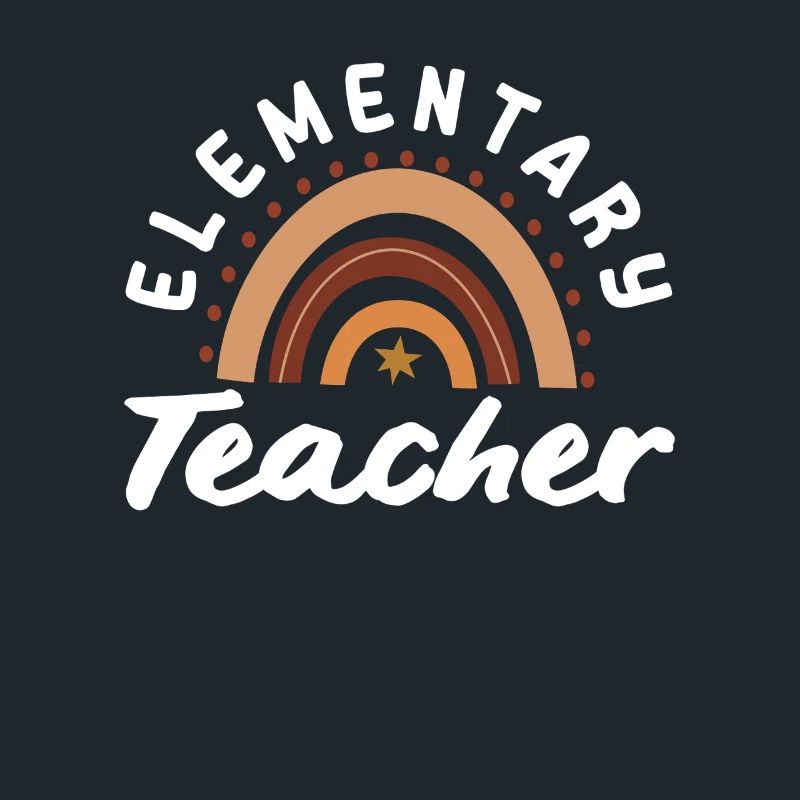 Enseignant d’école primaire conception arc-en-ciel rétro