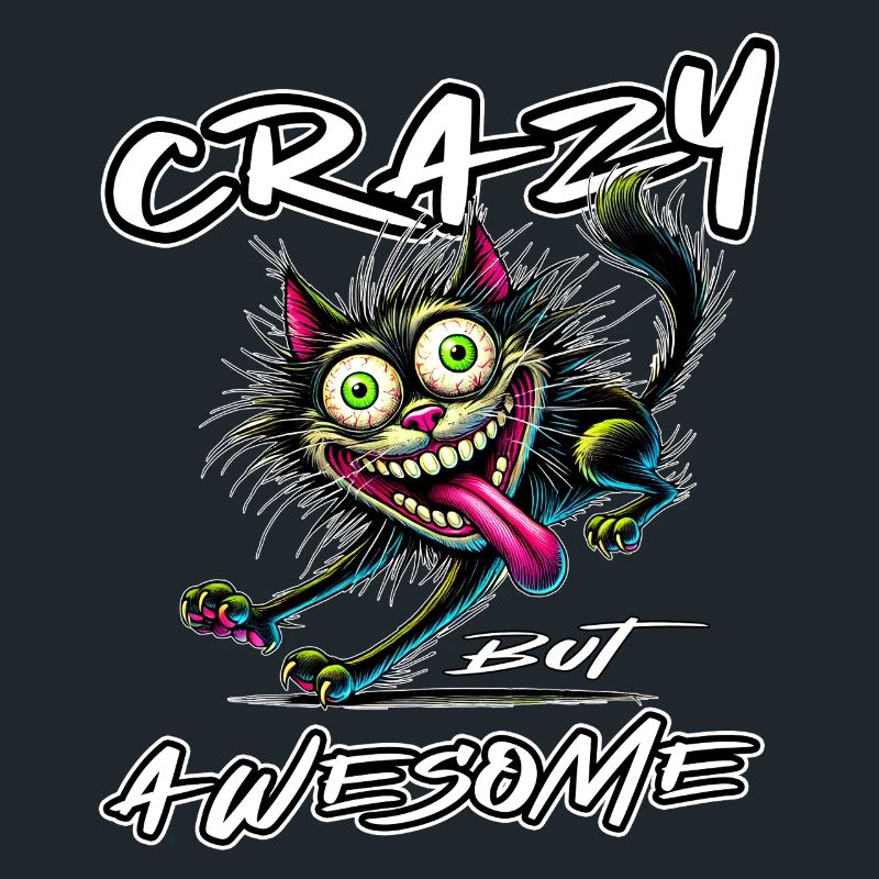 Crazy but Awesome cat comic style