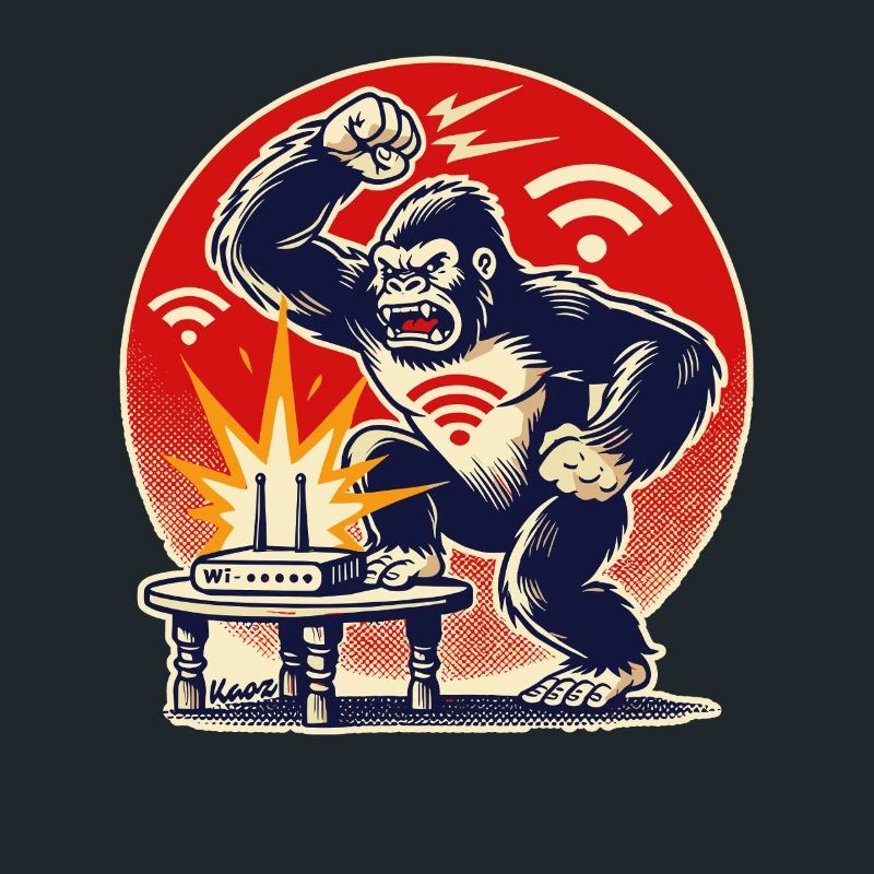 Une mode agressive comme un singe ! Wi-Fi Rage Gorilla