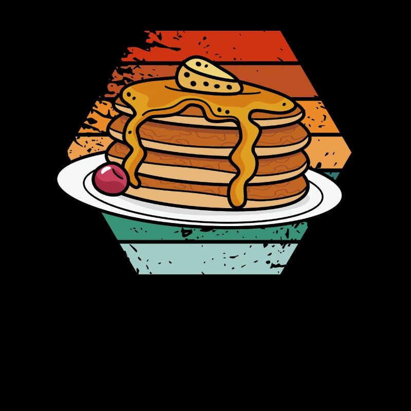 Retro Pancakes with Maple Syrup Delight