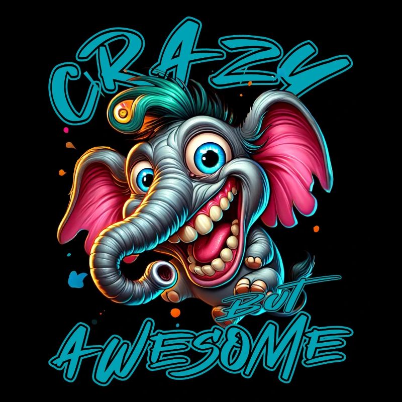 Crazy but Awesome Elephant Comic Style