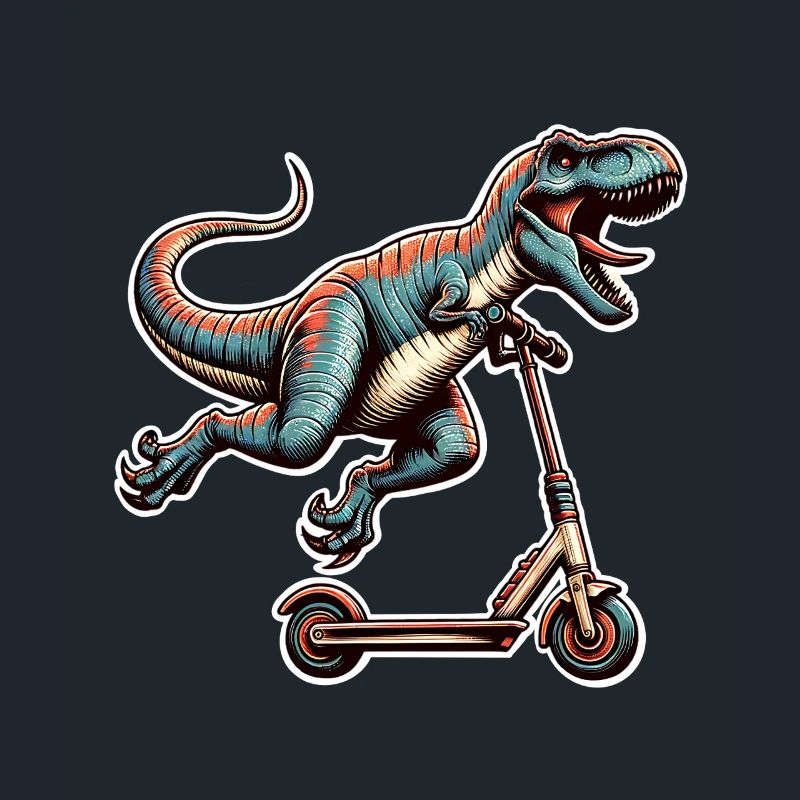 Tretroller E-Scooter E-Roller T Rex Dino Scooter