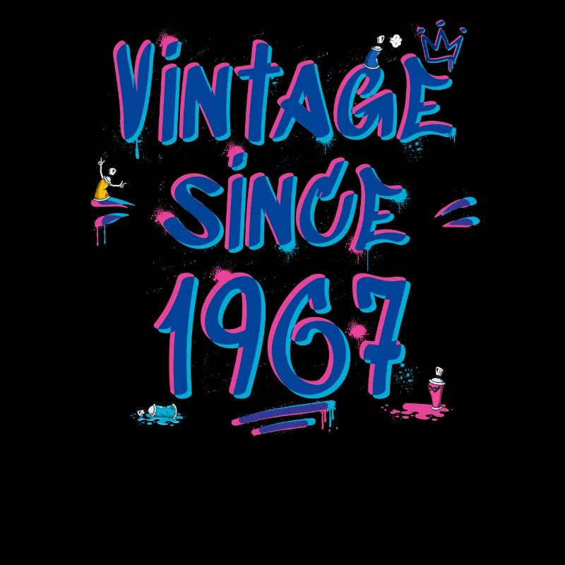 Vintage 1967 Graffiti Glitch - 58 ans de style