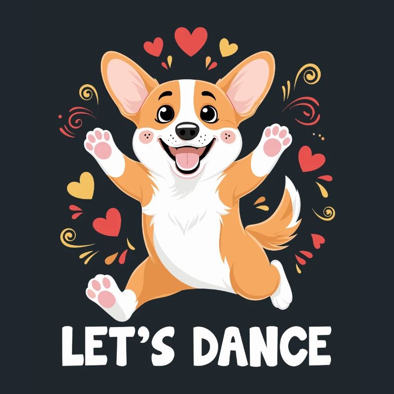 Un corgi dansant Let’s Dance pour danseur