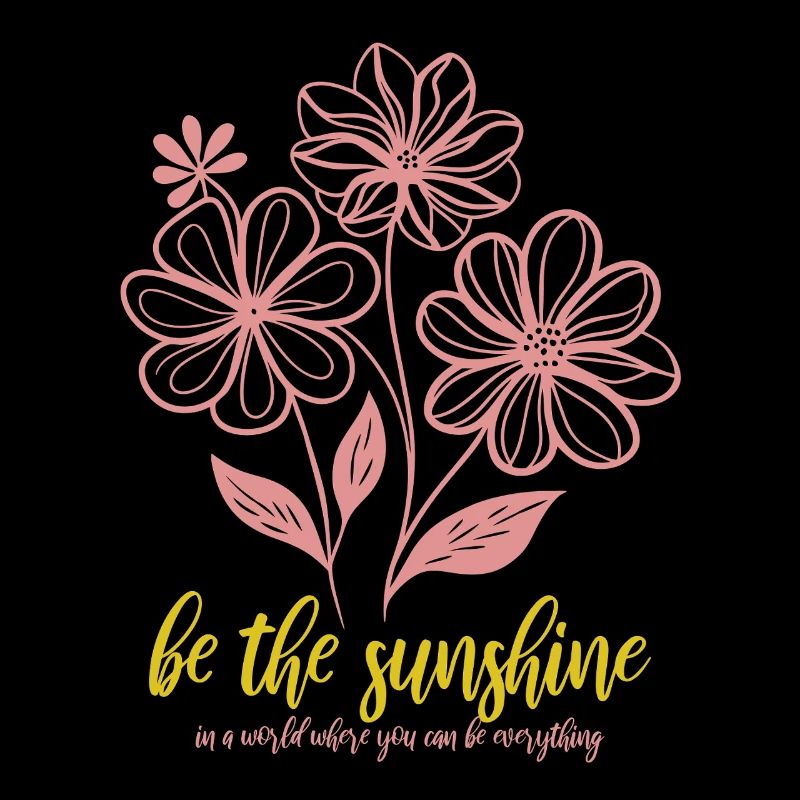 Blumen - Frühling - Soyez le soleil - Spruch
