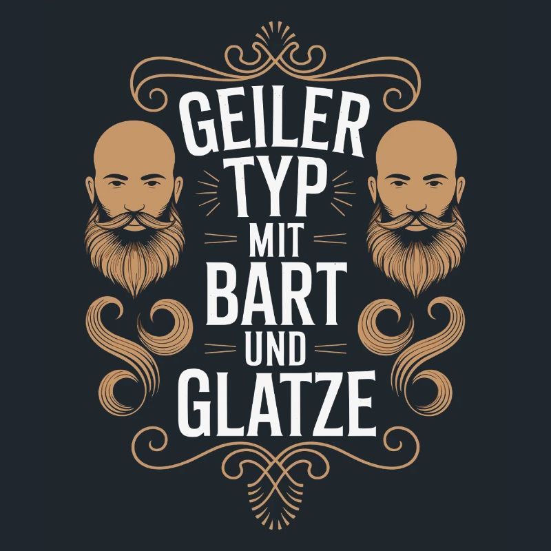 guy with beard & bald head beard wearer