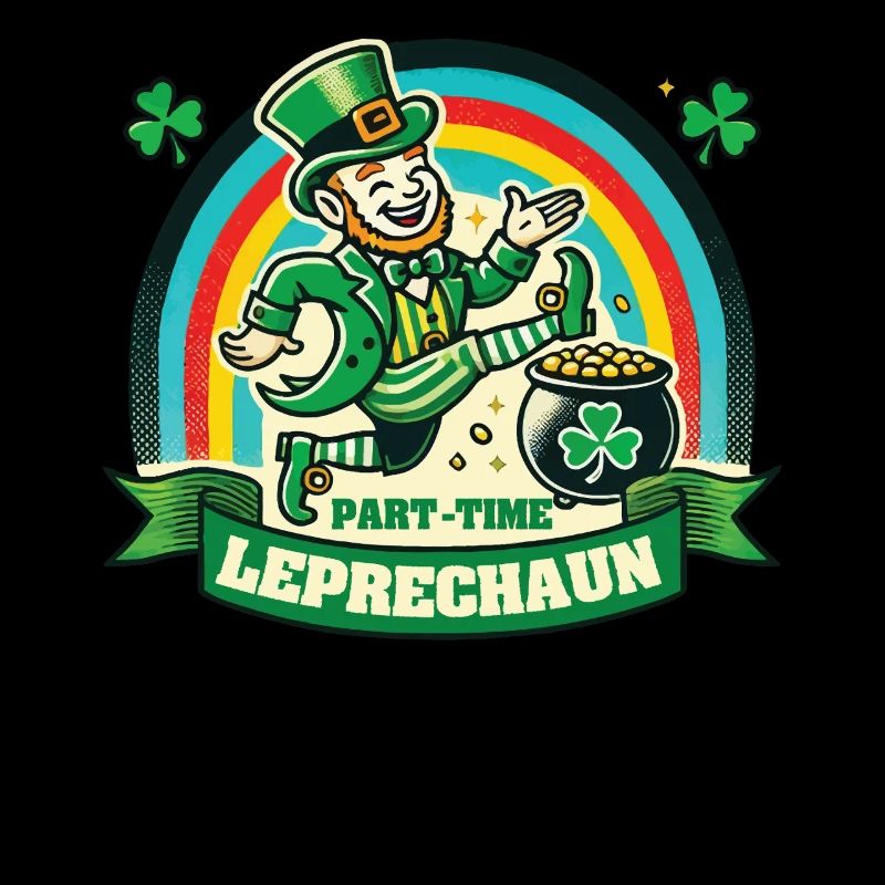 Leprechaun à temps partiel Saint-Patrick Arc-en-ciel