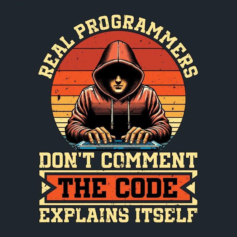 Coder Real Programmers Don't Comment Web Developer