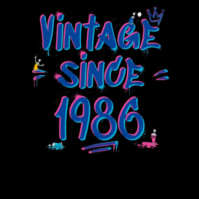 1986 Vintage Graffiti Glitch - 39 ans de style