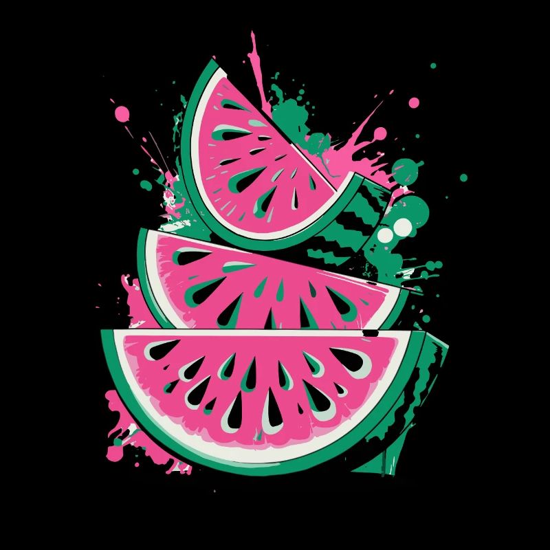 Motif d’été de pastèque fraîche avec éclaboussures