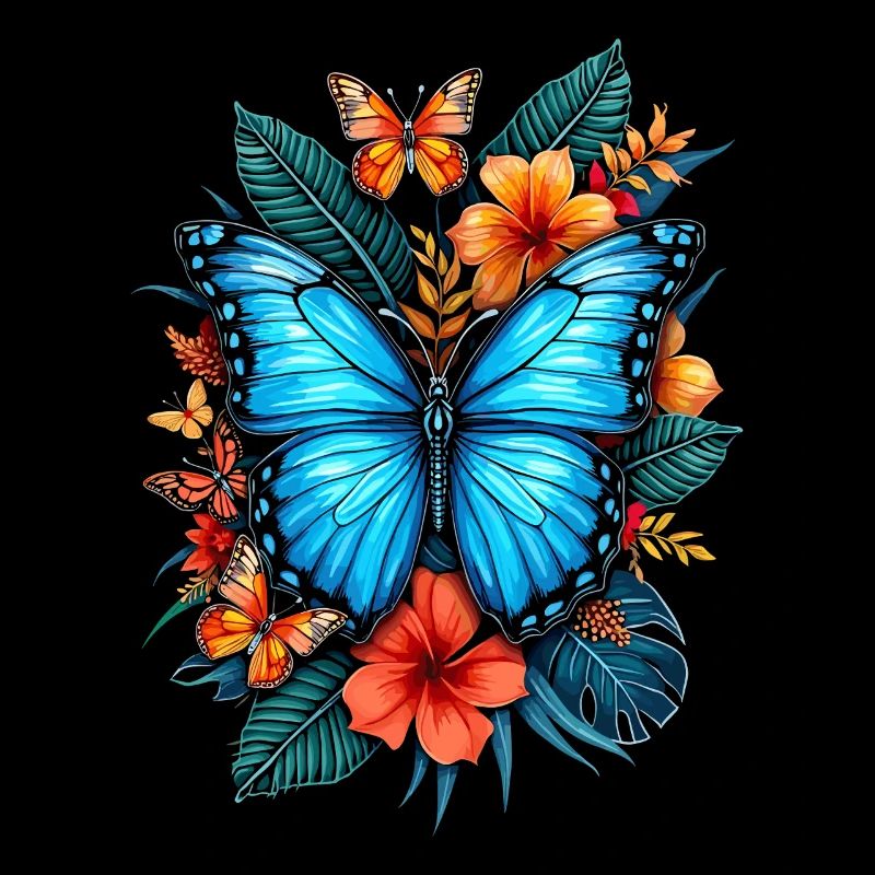 Papillon, Fleurs, Entomologiste