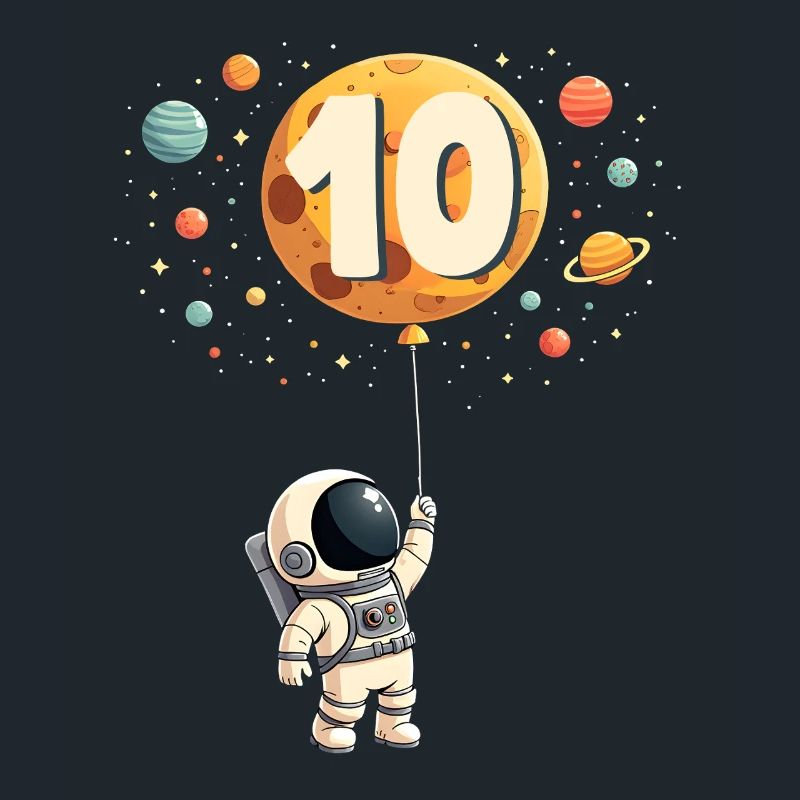 Astronaute mignon 10e anniversaire garçon espace