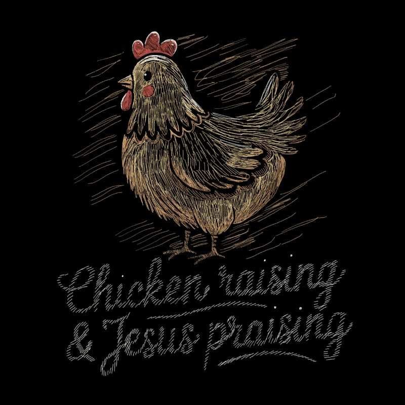 Hühner Huhn Jesus Spruch Geschenk Idee Landwirt