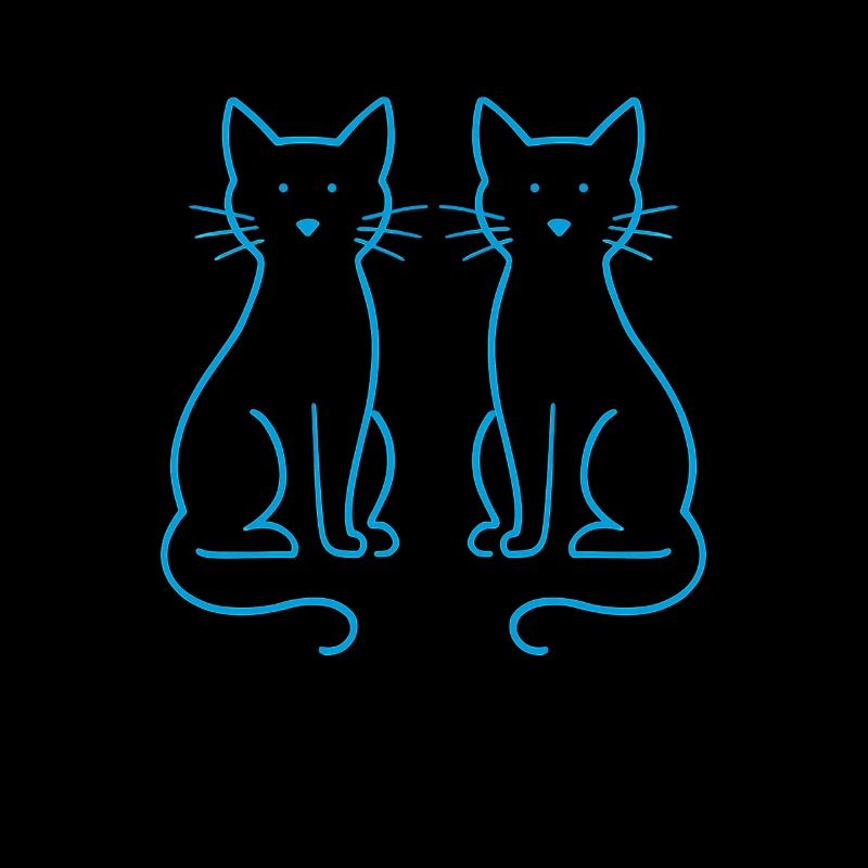 Chats Style néon – Chats minimalistes
