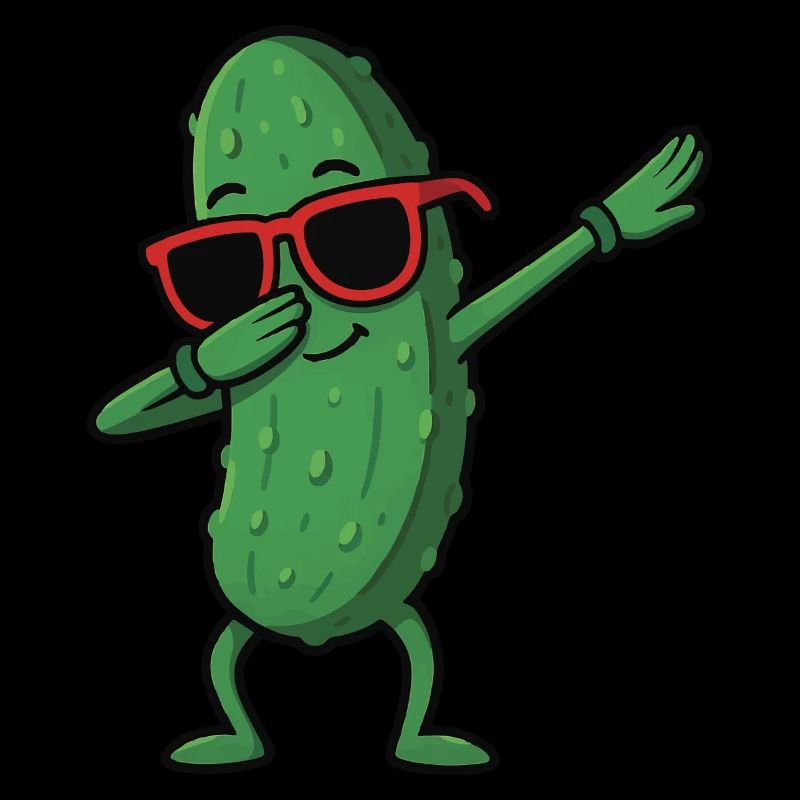 Cool Dabbing Dab Pose Cartoon Cornichon Lunettes de soleil