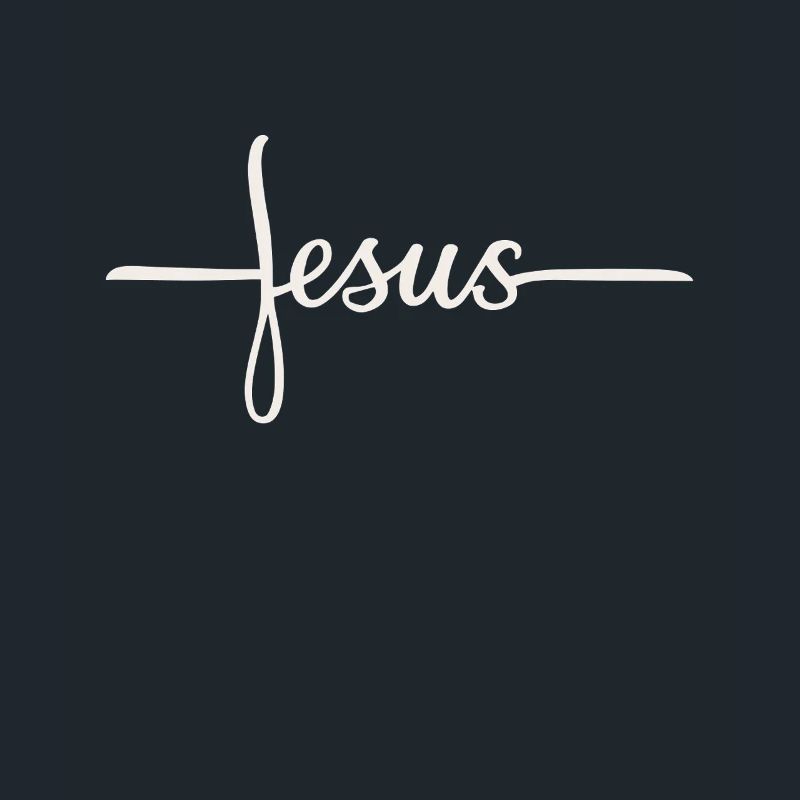 Conception du lettrage de la croix de Jésus