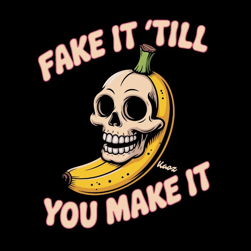 Crâne Crâne Banane avec dicton effronté