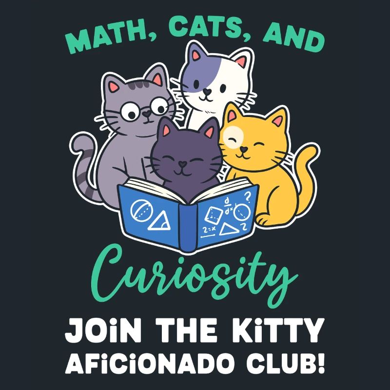Math Cats Chat Lover Enseignant Étudiant