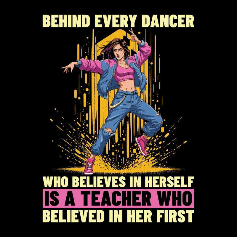 Professeur de danse Derrière chaque danseur aime danser