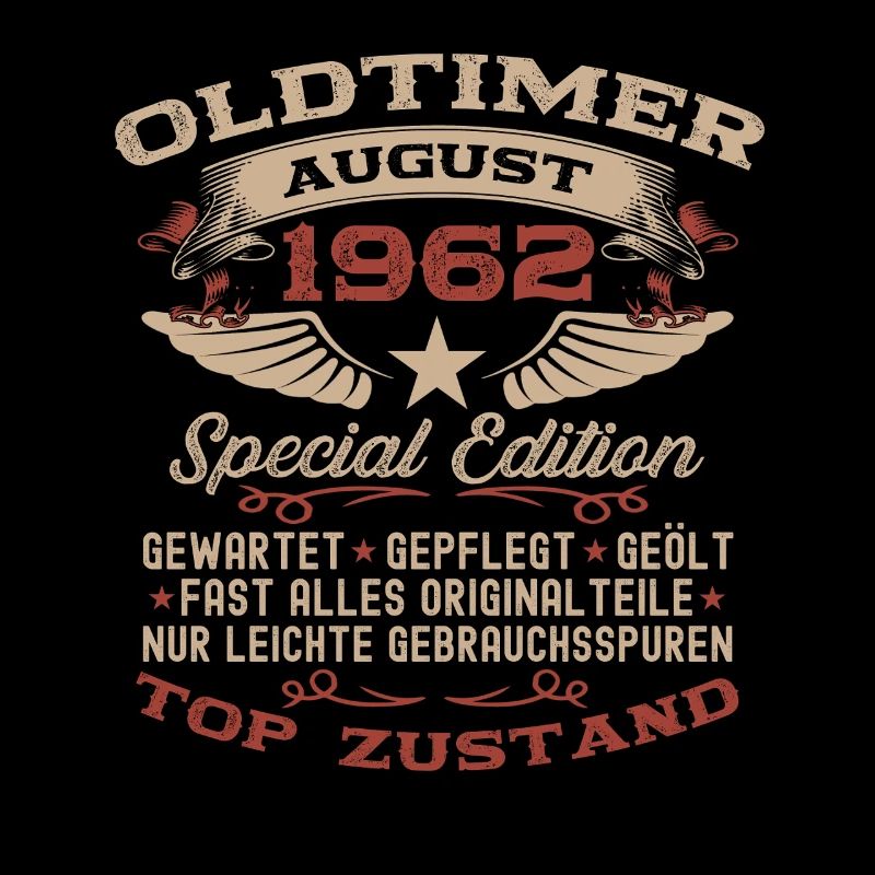 63. Geburtstag Oldtimer August Jahrgang 1962