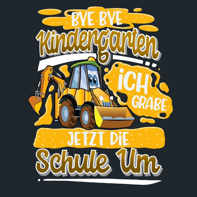 Schulbegin Einschulung Bagger