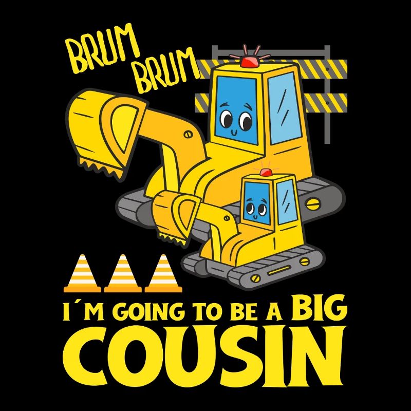 Excavator Child Ready Going To Be A Big Cousin