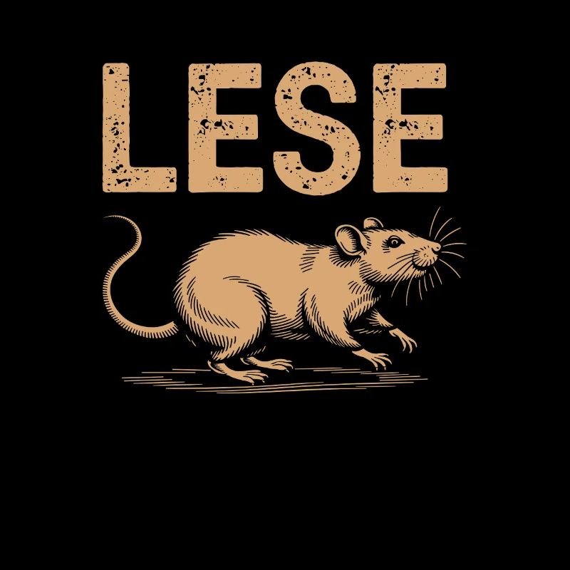 Leseratte – Bücherwurm & Lesezeichen-Fan