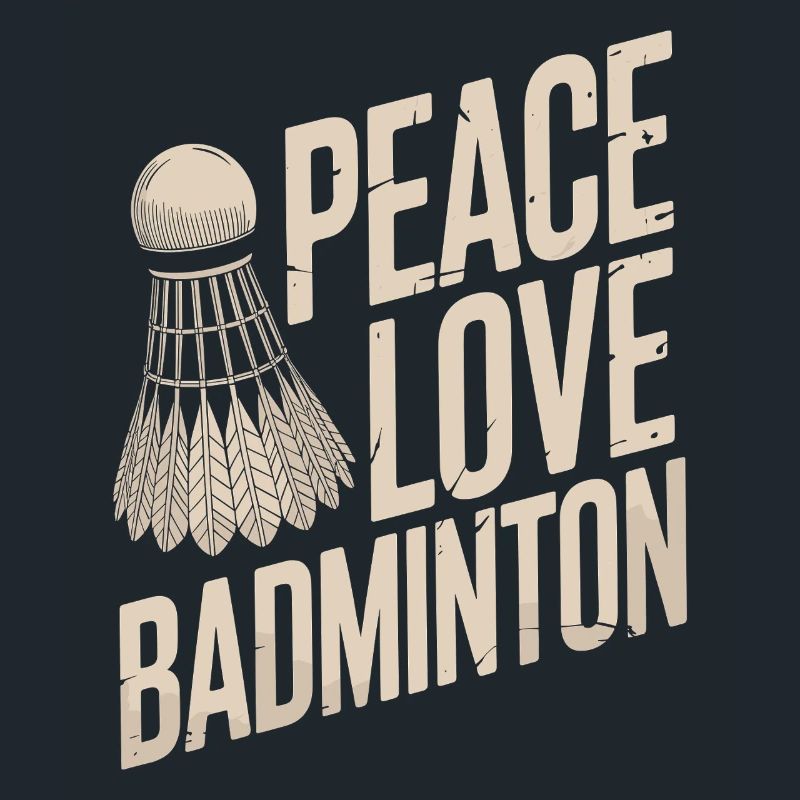 Conception de badminton Peace Love