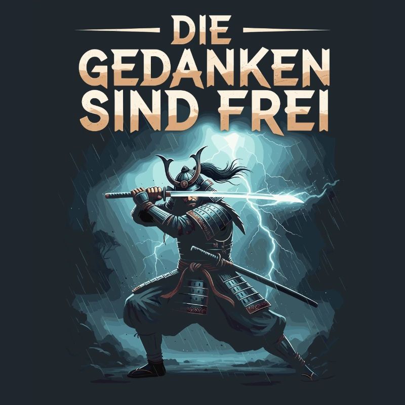 Die Gedanken sind frei Samurai Krieger Spruch