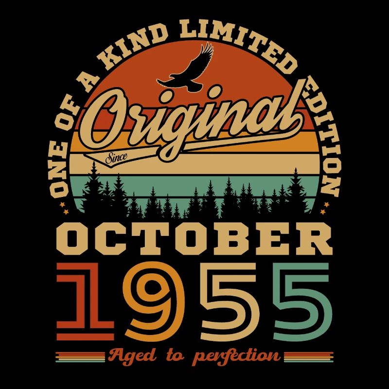 October 1955 Vinatge Retro Birthday Gift