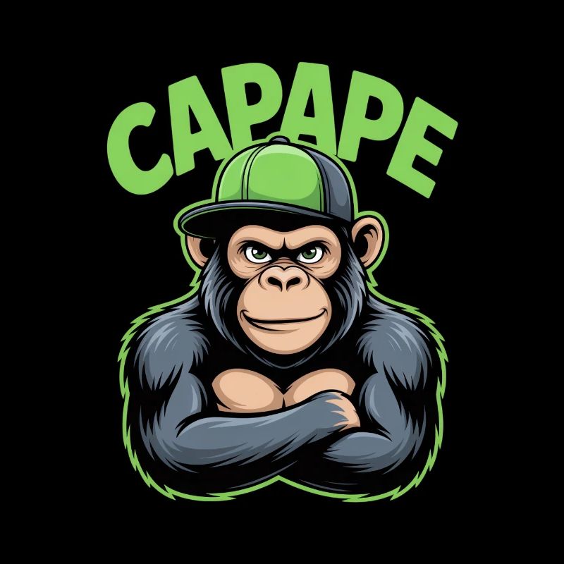 CAPAPE Cooler Affe Mit Cap Urban Style