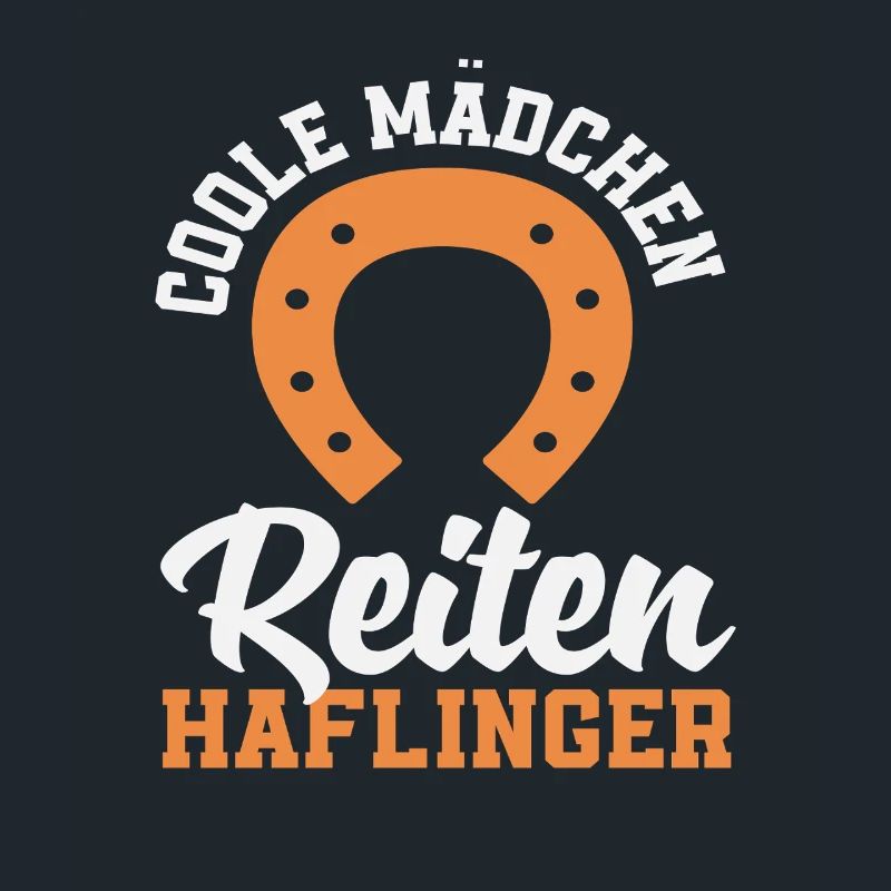 Coole Mädchen Reiten Haflinger Pony Pferd
