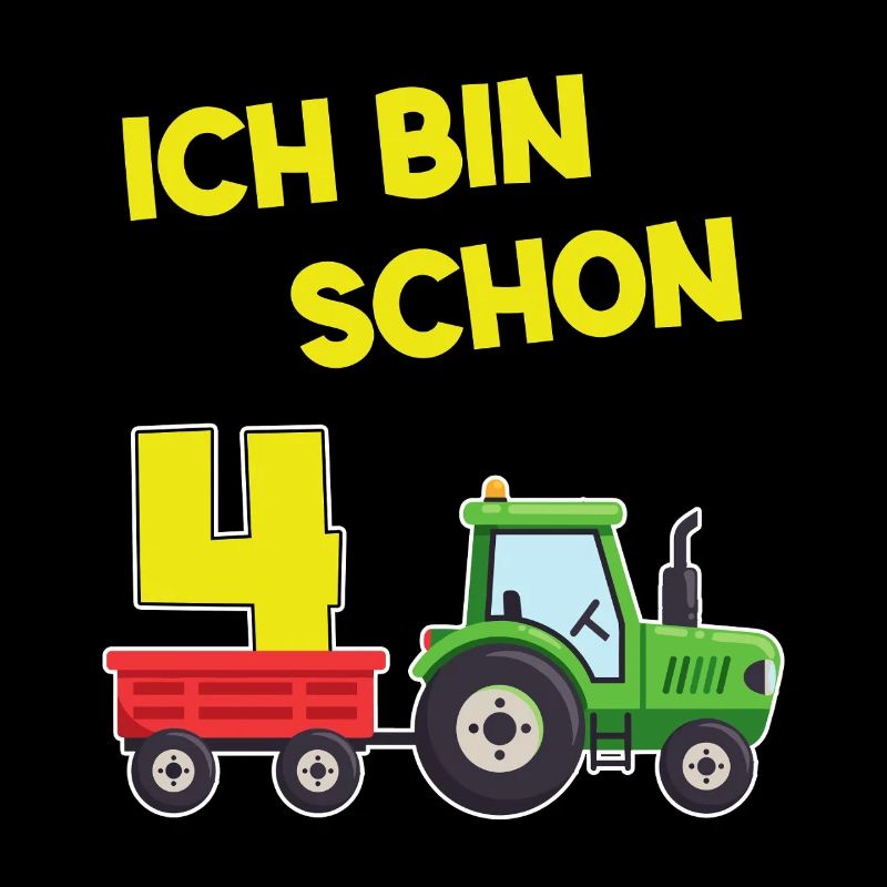 Ich Bin Schon 4 Traktor 4 Jahre Alt Geburtstag 
