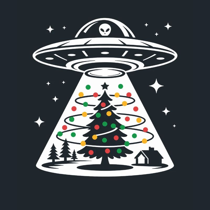 UFO Christmas Tree Light Beam