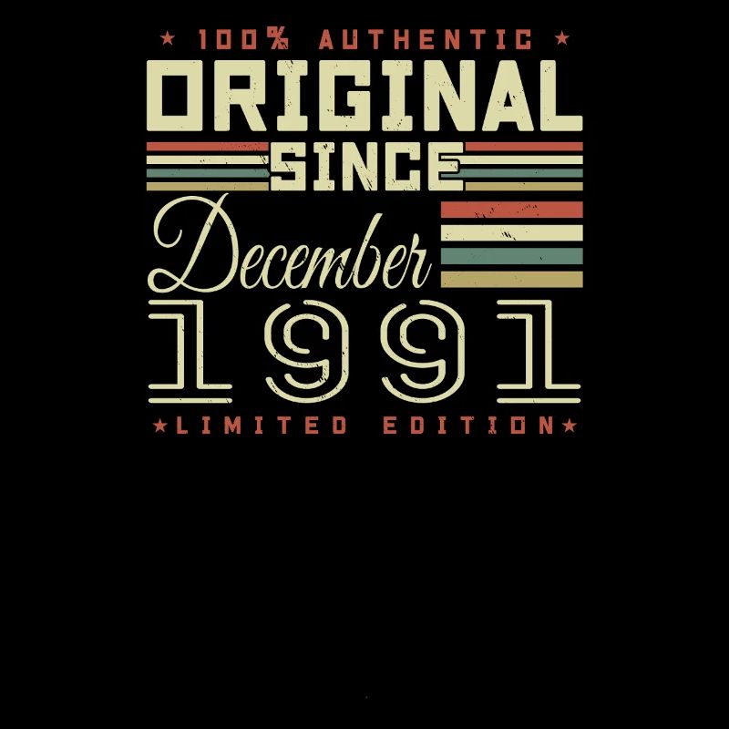 Anniversaire 34 ans | Originale Décembre 1991