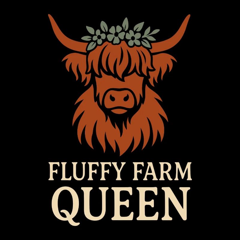 Vache des Highlands Rustique Animal Mignon