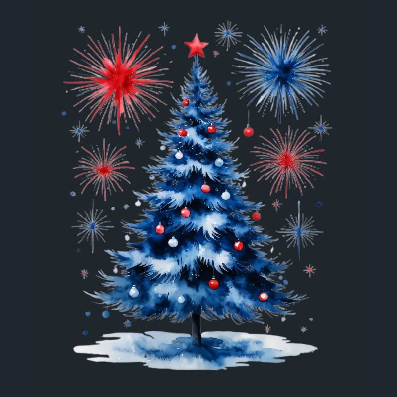 Fireworks Christmas Tree Pattern
