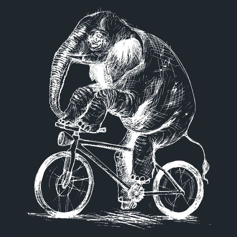 Éléphant à vélo